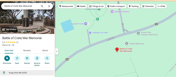 Google Map Battle of Crete Memorial Kings Park WA.jpg